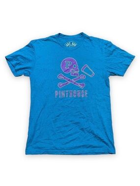 Pinthouse Pizza Teal Graphic Tee Austin Texas Brewery T-shirt Size Small Beer